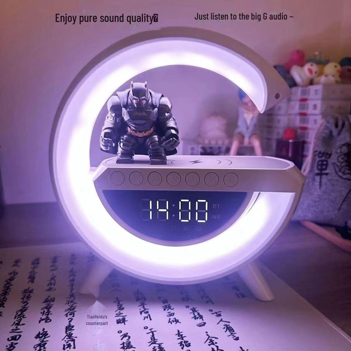 Большие светодиодные часы G Bluetooth Audio Charge Mirror с беспроводной зарядкой и красочной атмосферной подсветкой
Большие светодиодные часы G Bluetooth Audio Charge Mirror с беспроводной зарядкой и красочной атмосферной подсветкой