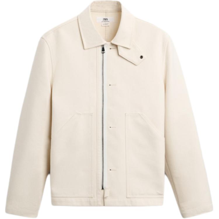 Zara Plain Minimalist Comfortable Zip Long Sleeve Jacket Men jackets White 6279300-712 S
Zara Plain Minimalist Comfortable Zip Long Sleeve Jacket Men jackets White 6279300-712 S