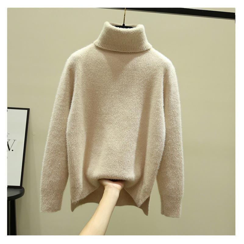 Свободный свитер с высоким воротником для женщин, утолщенная шениль, женская верхняя одежда из искусственного норкового бархата, вязаный свитер с низом, удобный и универсальный one size абрикосовый
Свободный свитер с высоким воротником для женщин, утолщенная шениль, женская верхняя одежда из искусственного норкового бархата, вязаный свитер с низом, удобный и универсальный one size абрикосовый