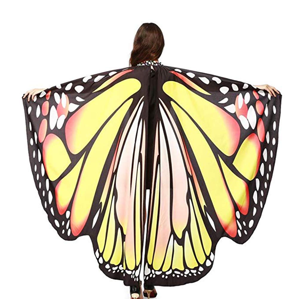 Emfay Women s Butterfly Wing Cloak/Fairy Costume Shawl for Cosplay and Dance, Yellow
Emfay Women s Butterfly Wing Cloak/Fairy Costume Shawl for Cosplay and Dance, Yellow