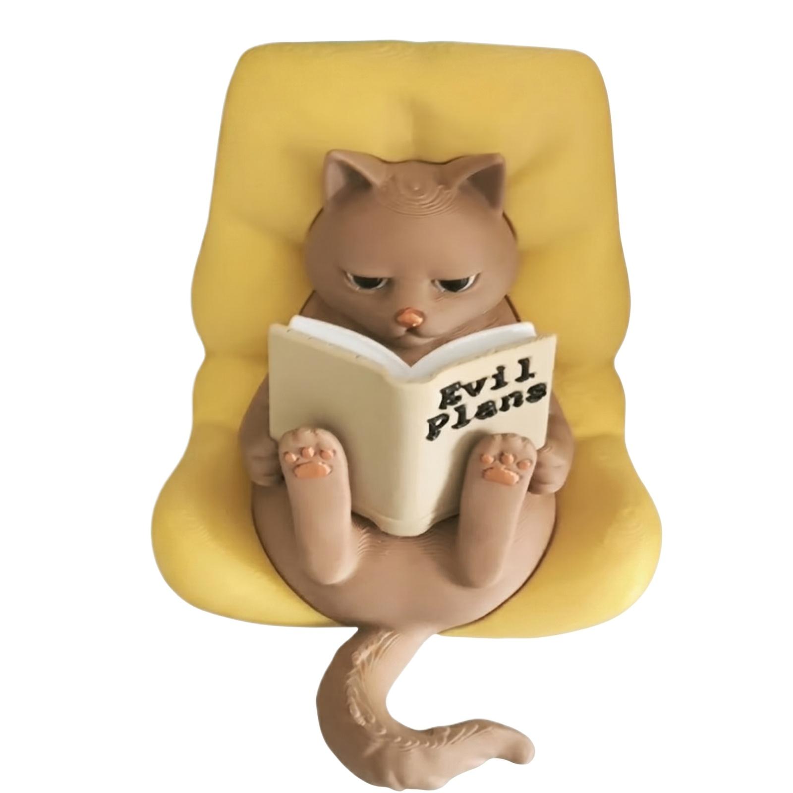 Creative Cat Figurine Reading a Book Model Decorative Sculpture for Desk Shelf Home Office Display Unique Animal Art Ornament One Size жёлтый
Creative Cat Figurine Reading a Book Model Decorative Sculpture for Desk Shelf Home Office Display Unique Animal Art Ornament One Size жёлтый