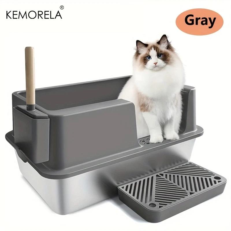 Stainless Steel Cat Litter Box Extra Large 20L XL With Lid And shovel Non-Leaking Easy To Clean Metal Cat Litter Pan For 2 Cats серый
Stainless Steel Cat Litter Box Extra Large 20L XL With Lid And shovel Non-Leaking Easy To Clean Metal Cat Litter Pan For 2 Cats серый