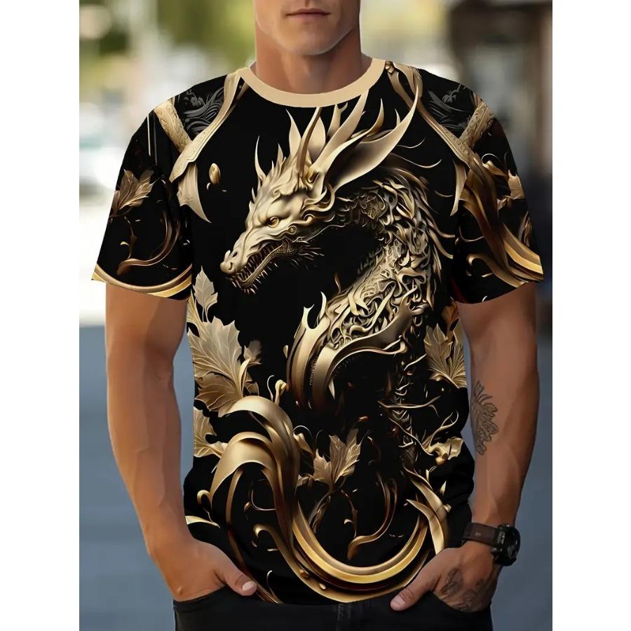 Футболка с коротким рукавом и круглым вырезом с изображением дракона и животных — смелый графический дизайн для мужчин, летние топы для активного отдыха 3XL
Футболка с коротким рукавом и круглым вырезом с изображением дракона и животных — смелый графический дизайн для мужчин, летние топы для активного отдыха 3XL