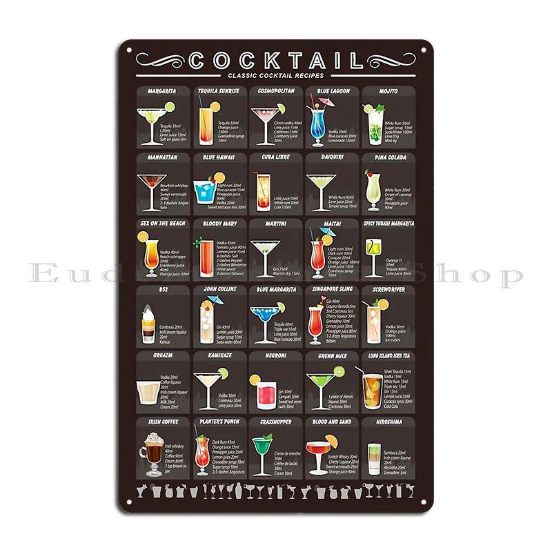 Classic Cocktail Recipes Metal Sign Cinema Home Club Designs Custom Tin Sign Poster 20x30cm(7.8x11.8inch)
Classic Cocktail Recipes Metal Sign Cinema Home Club Designs Custom Tin Sign Poster 20x30cm(7.8x11.8inch)