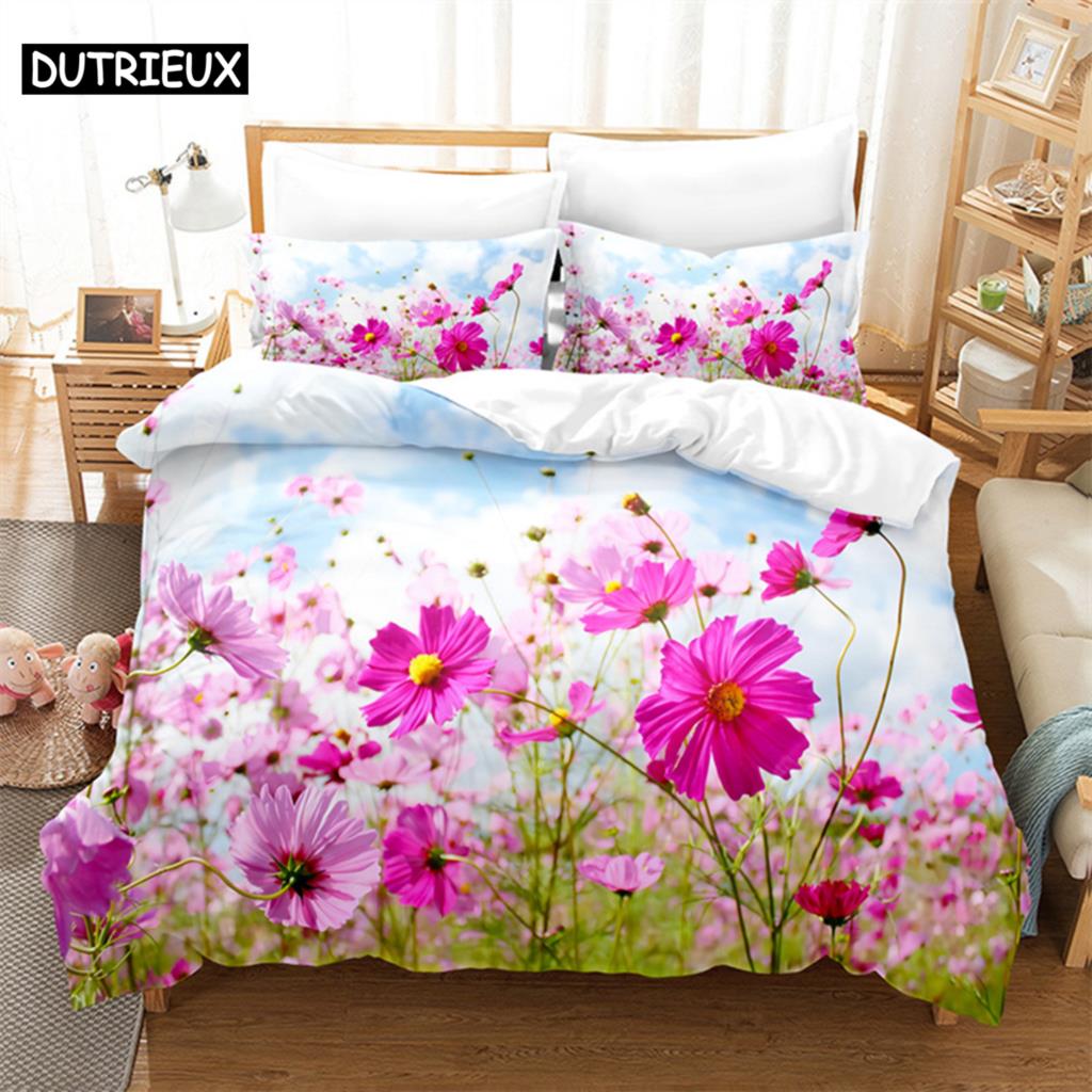 Pink Flowers Queen Bedding Set Duvet Cover Set Kids Bedding Digital Printing Bed Linen King Size Duvet Cover Set Bedding Set EU Single(135*200cm)3pcs
Pink Flowers Queen Bedding Set Duvet Cover Set Kids Bedding Digital Printing Bed Linen King Size Duvet Cover Set Bedding Set EU Single(135*200cm)3pcs
