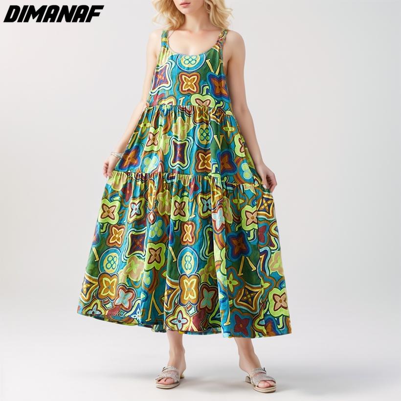 Dimanaf 2024 Платье больших размеров, летнее женское свободное платье без рукавов с цветочным принтом, пляжная мода с круглым вырезом, базовый новый большой размер One Size зелёный
Dimanaf 2024 Платье больших размеров, летнее женское свободное платье без рукавов с цветочным принтом, пляжная мода с круглым вырезом, базовый новый большой размер One Size зелёный