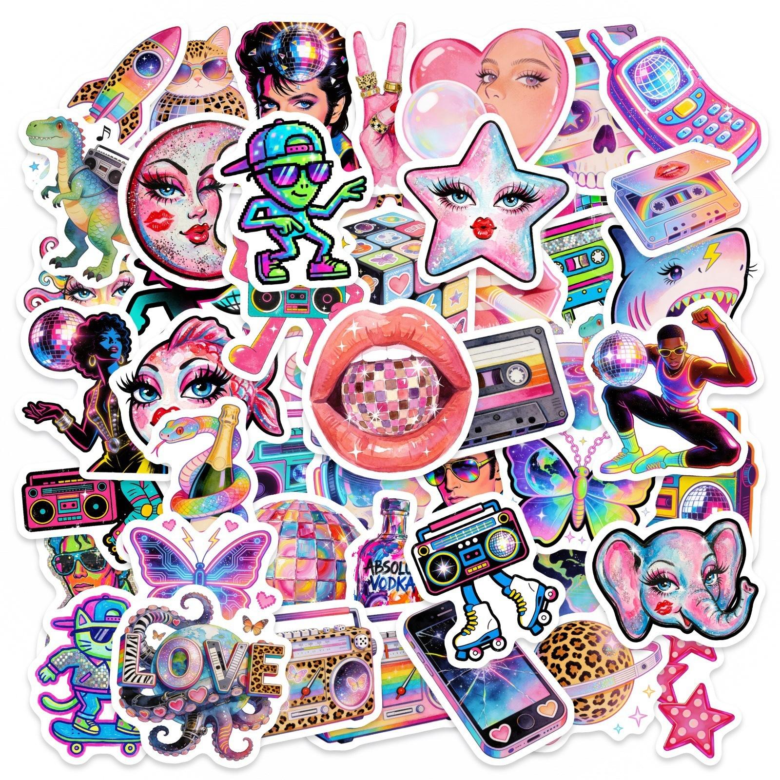 50 Y2K Millennium Style Laser Stickers Retro Disco Elements Luggage Water Cup Decorative Stickers
50 Y2K Millennium Style Laser Stickers Retro Disco Elements Luggage Water Cup Decorative Stickers