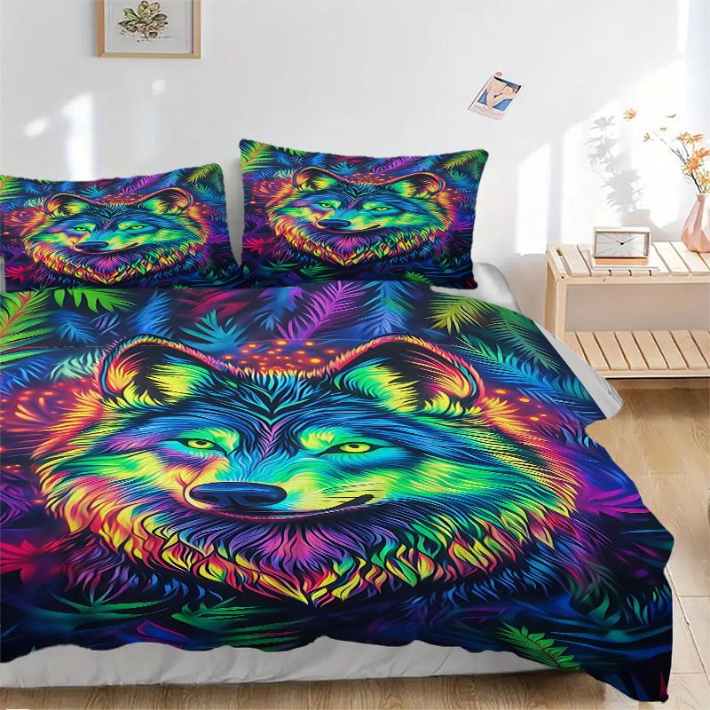 3pcs Wolf, Neon Art Duvet Cover Set -Includes 1 Duvet Cover and 2 Pillowcases, No Quilt Core, All-Season Home Decor yy251111131 135x200cm
3pcs Wolf, Neon Art Duvet Cover Set -Includes 1 Duvet Cover and 2 Pillowcases, No Quilt Core, All-Season Home Decor yy251111131 135x200cm