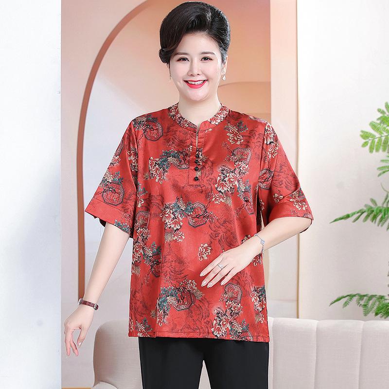7XL Plus Size Summer Xiangyunsha Set for Middle-Aged & Elderly: Loose Mid-Sleeve T-Shirt Two-Piece for Tummy-Hiding Comfort. 5XL сірий колір
7XL Plus Size Summer Xiangyunsha Set for Middle-Aged & Elderly: Loose Mid-Sleeve T-Shirt Two-Piece for Tummy-Hiding Comfort. 5XL сірий колір