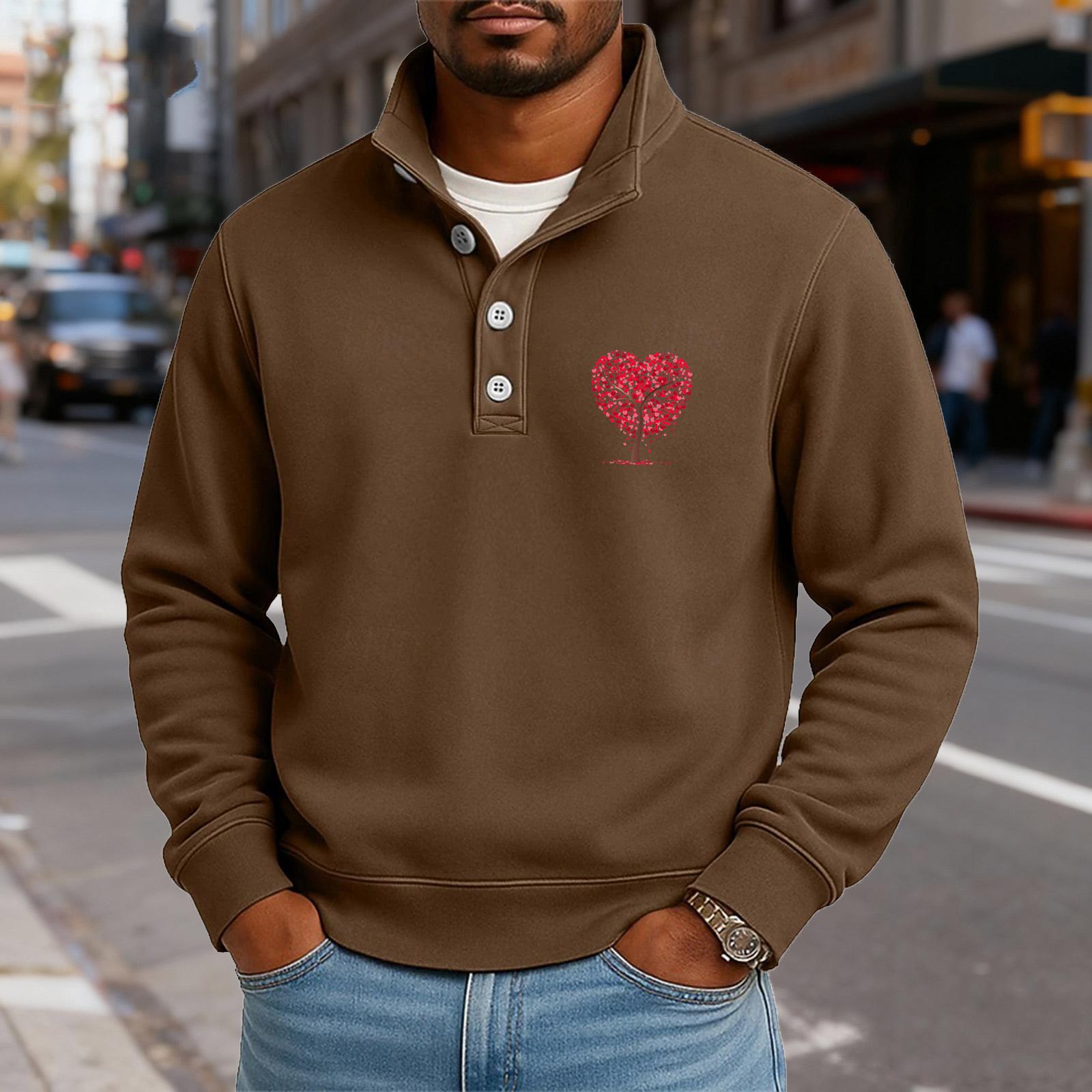 Чоловічий повсякденний топ з довгим рукавом і коміром-стійкою, світшот на ґудзиках з принтом M кавовий
Чоловічий повсякденний топ з довгим рукавом і коміром-стійкою, світшот на ґудзиках з принтом M кавовий