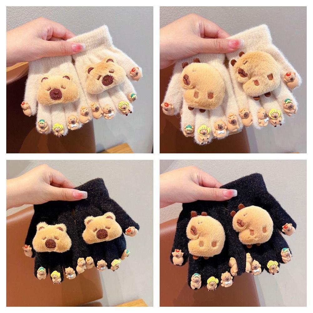 Plush Cartoon Capybara Gloves Keep Warm Five Finger Gloves Gift Winter Children Gloves Outdoor Beige-Side Face
Plush Cartoon Capybara Gloves Keep Warm Five Finger Gloves Gift Winter Children Gloves Outdoor Beige-Side Face