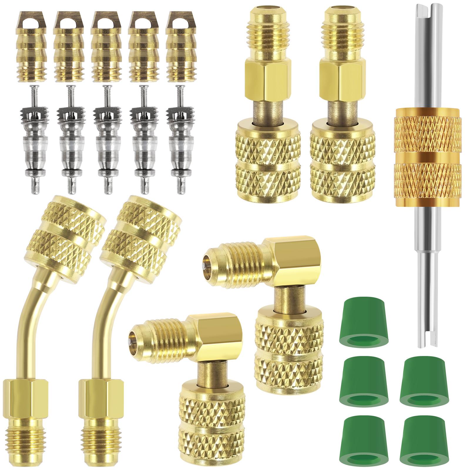 R410 Adapter Kit Metal Split Vacuum Pump Set R410 Converter Connector Durable 1/4SAE to 5/16SAE Adapter R410 Adapter Connector
R410 Adapter Kit Metal Split Vacuum Pump Set R410 Converter Connector Durable 1/4SAE to 5/16SAE Adapter R410 Adapter Connector