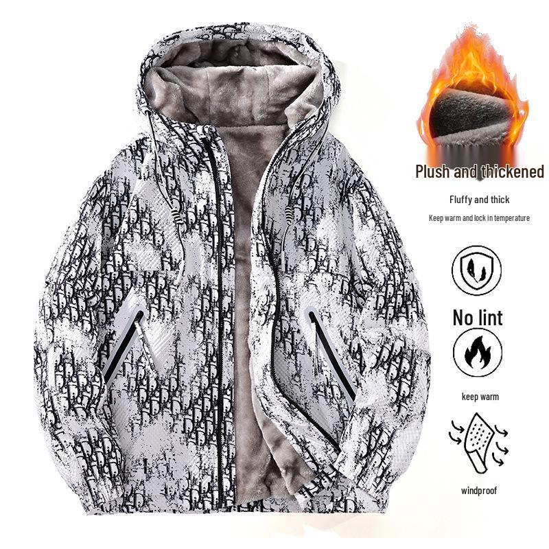 Men s Plus Size Fleece-Lined Graffiti Jacket for Autumn and Winter 4XL білий
Men s Plus Size Fleece-Lined Graffiti Jacket for Autumn and Winter 4XL білий