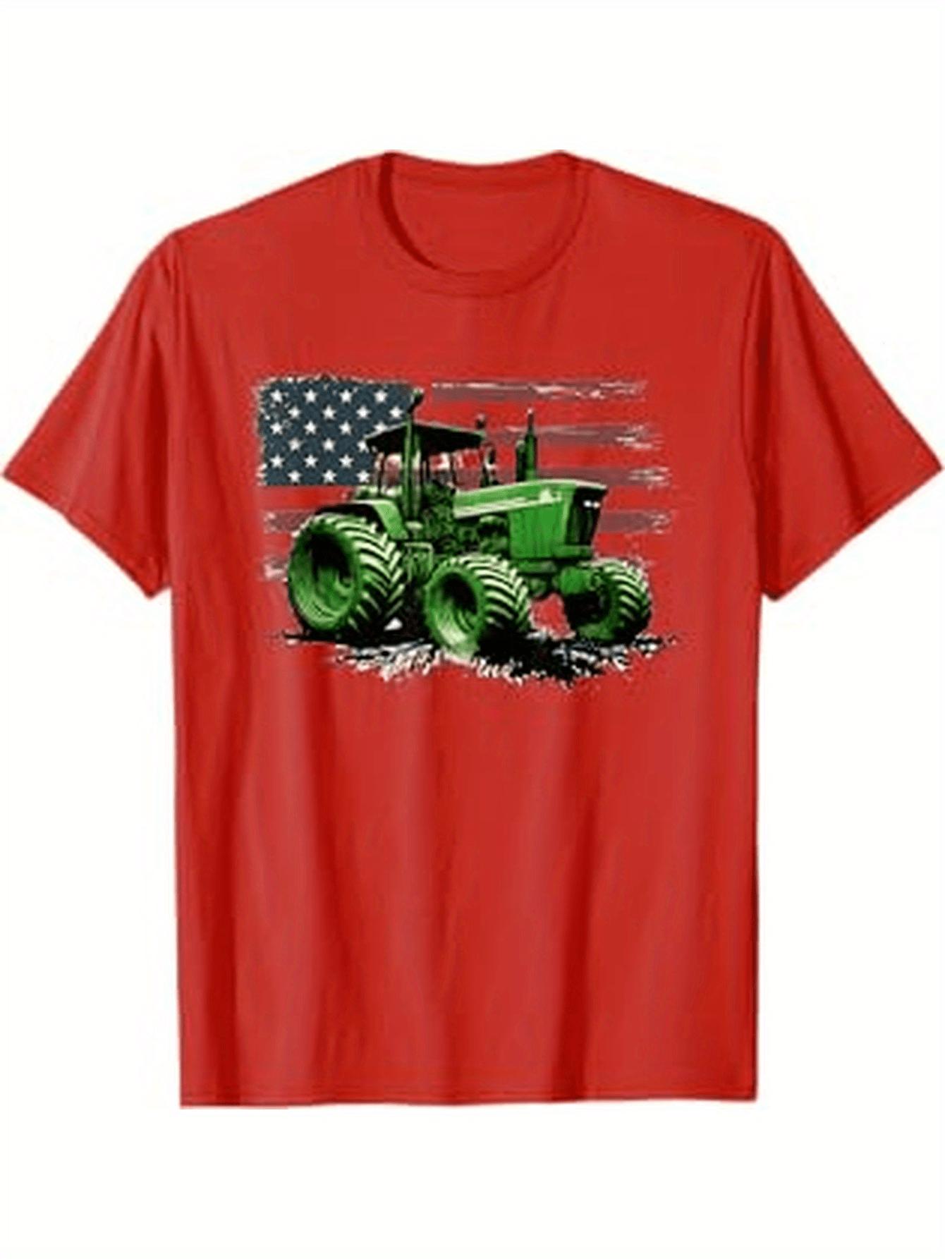 Patriotic Farm Tractor USA Flag with Vintage Green Tractor Design100 cotton Oneck short sleeve printed mens Tshirt S
Patriotic Farm Tractor USA Flag with Vintage Green Tractor Design100 cotton Oneck short sleeve printed mens Tshirt S