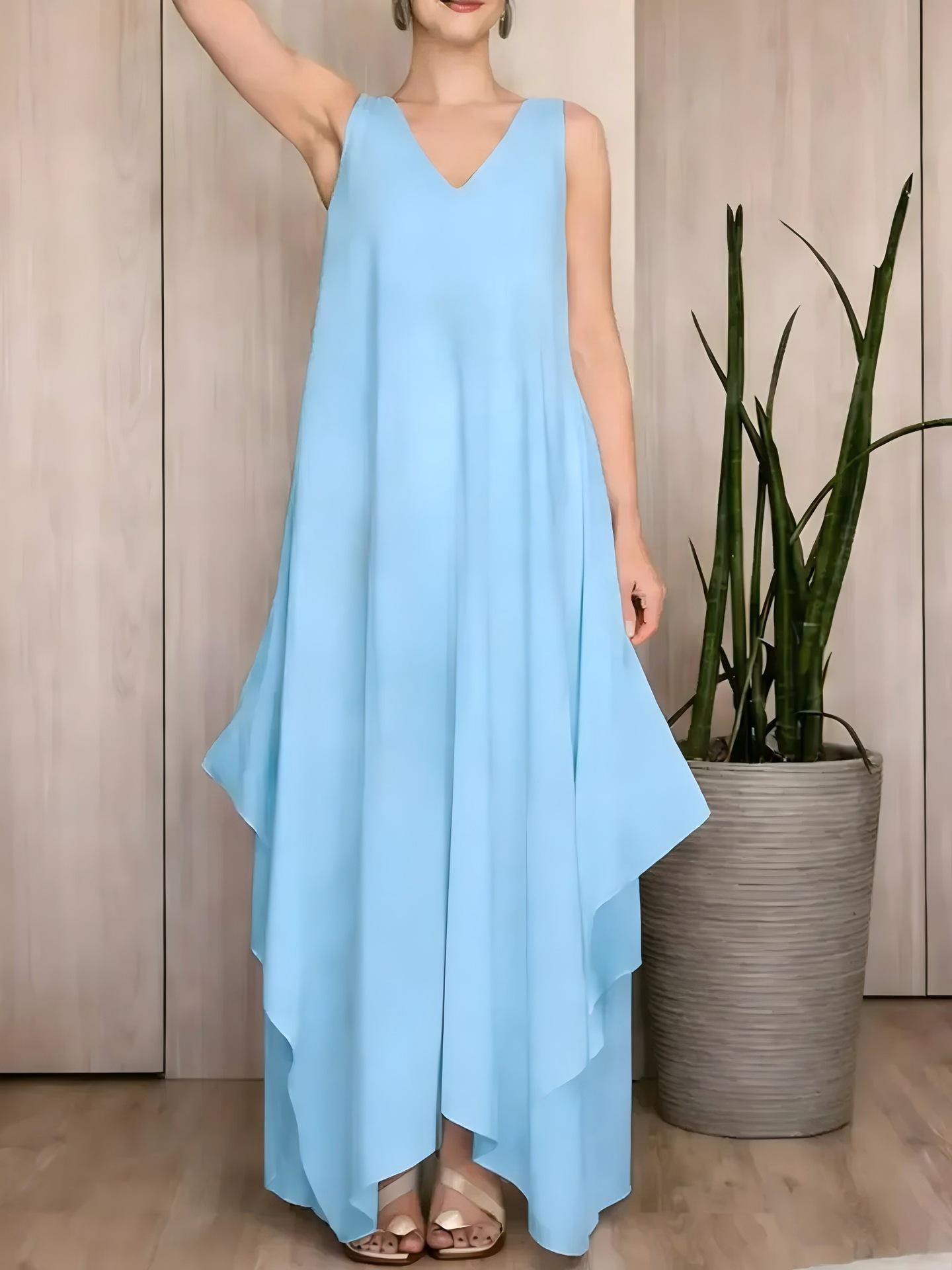 2026 EU/US Women s V-Neck Sleeveless Loose Cotton-Linen Dress - Solid Colors for Spring/Summer. XL світло-синій колір
2026 EU/US Women s V-Neck Sleeveless Loose Cotton-Linen Dress - Solid Colors for Spring/Summer. XL світло-синій колір