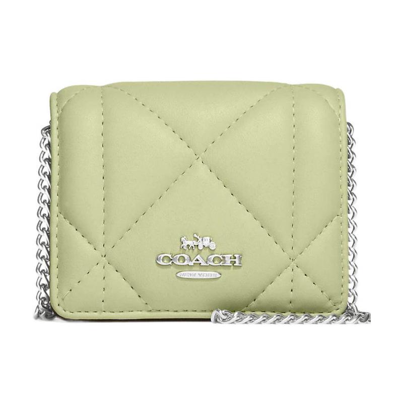COACH 10 Solid Color Diamond Quilted Snap Flap Leather Chain Bag Shoulder Crossbody Bag Mini Women Green зелений
COACH 10 Solid Color Diamond Quilted Snap Flap Leather Chain Bag Shoulder Crossbody Bag Mini Women Green зелений