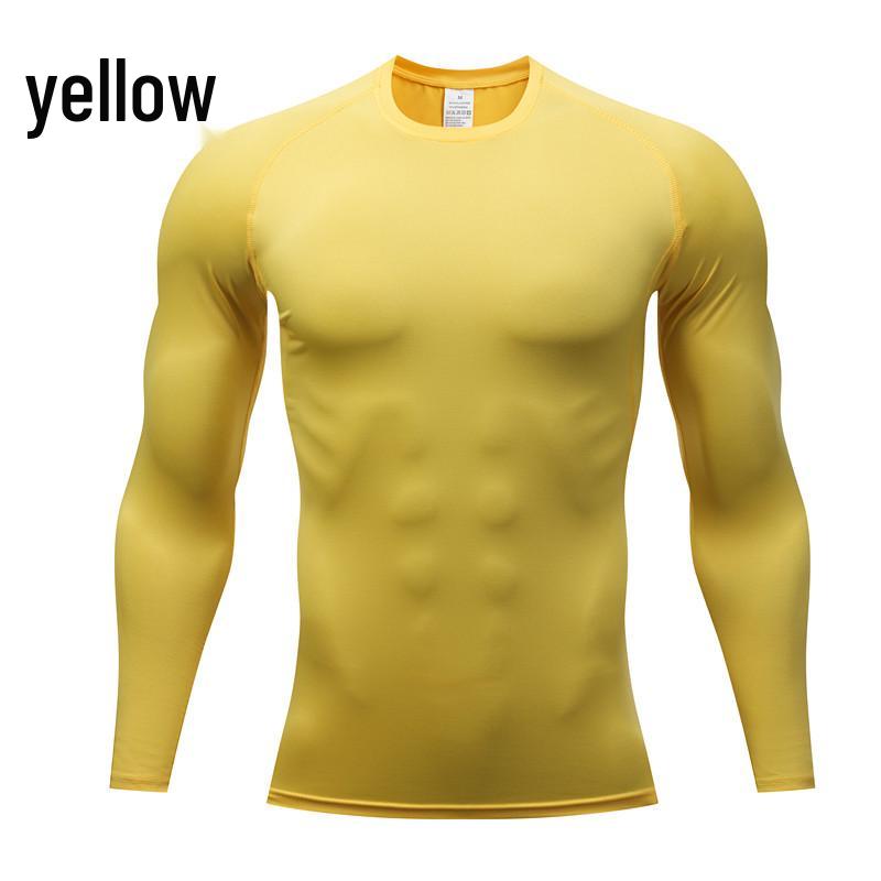 Мужская спортивная компрессионная футболка с длинным рукавом для бега и баскетбола – быстросохнущий базовый слой с высокой эластичностью XL жёлтый
Мужская спортивная компрессионная футболка с длинным рукавом для бега и баскетбола – быстросохнущий базовый слой с высокой эластичностью XL жёлтый
