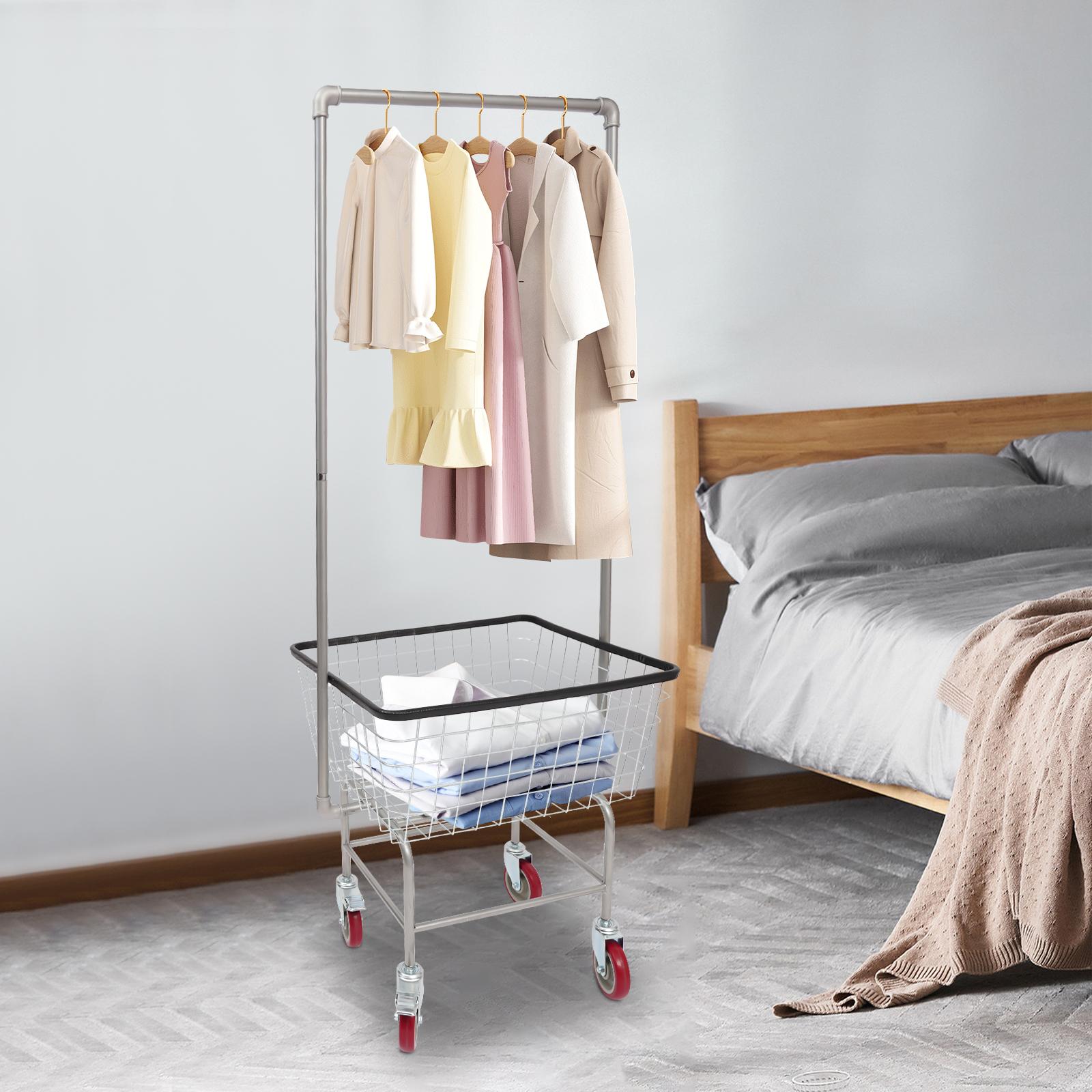 Steel Wire Laundry Cart with Wheels, Foldable Rolling Clothes Hamper, Large Capacity Mesh Laundry Basket, Portable Garment Rack белый
Steel Wire Laundry Cart with Wheels, Foldable Rolling Clothes Hamper, Large Capacity Mesh Laundry Basket, Portable Garment Rack белый