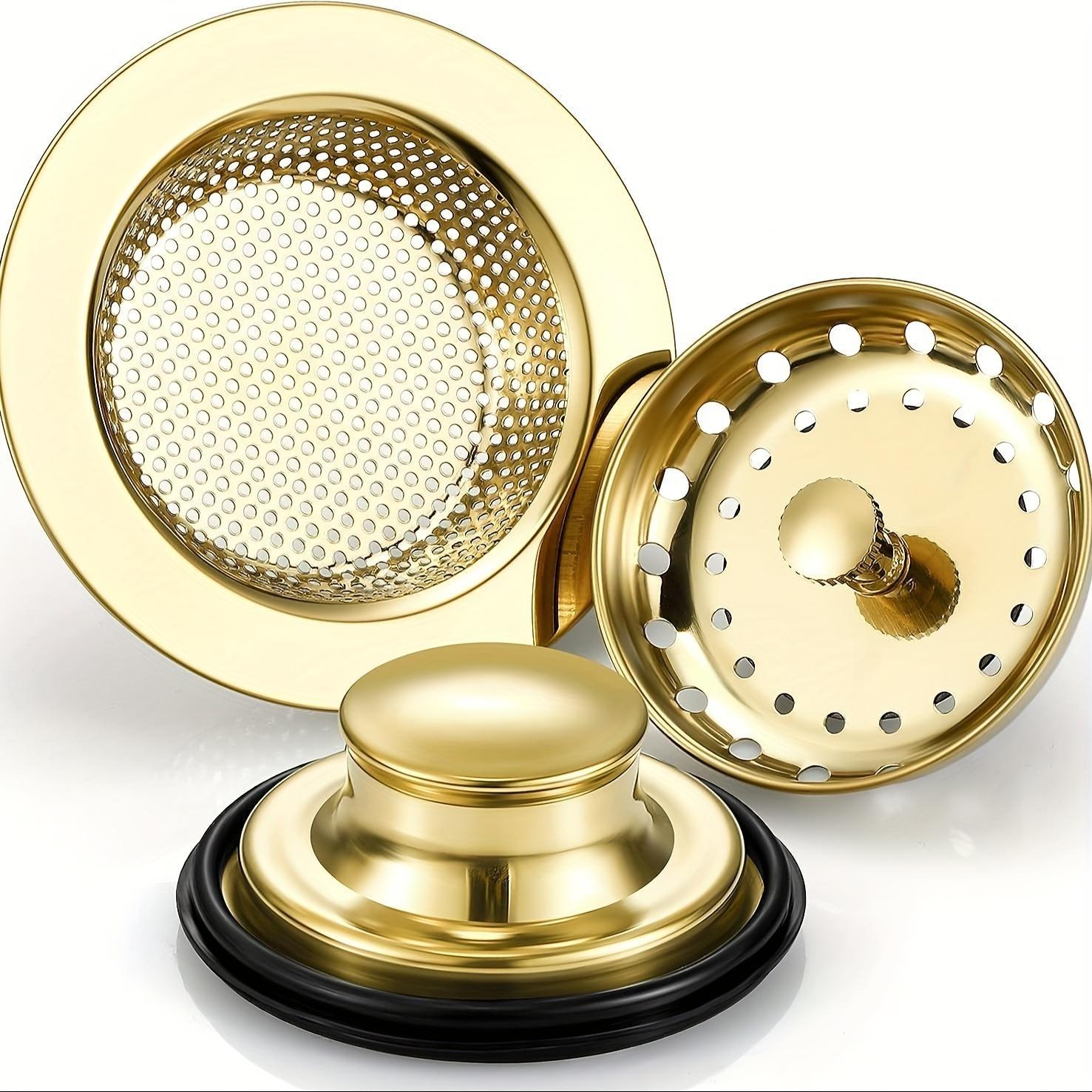 3pcs/Set 201 Stainless Steel Kitchen Sink Strainers - Durable Rustproof Drain Filter with Wide Anti-Clogging Holes, Rubber Gaskets, and Golden Finish золотистый
3pcs/Set 201 Stainless Steel Kitchen Sink Strainers - Durable Rustproof Drain Filter with Wide Anti-Clogging Holes, Rubber Gaskets, and Golden Finish золотистый