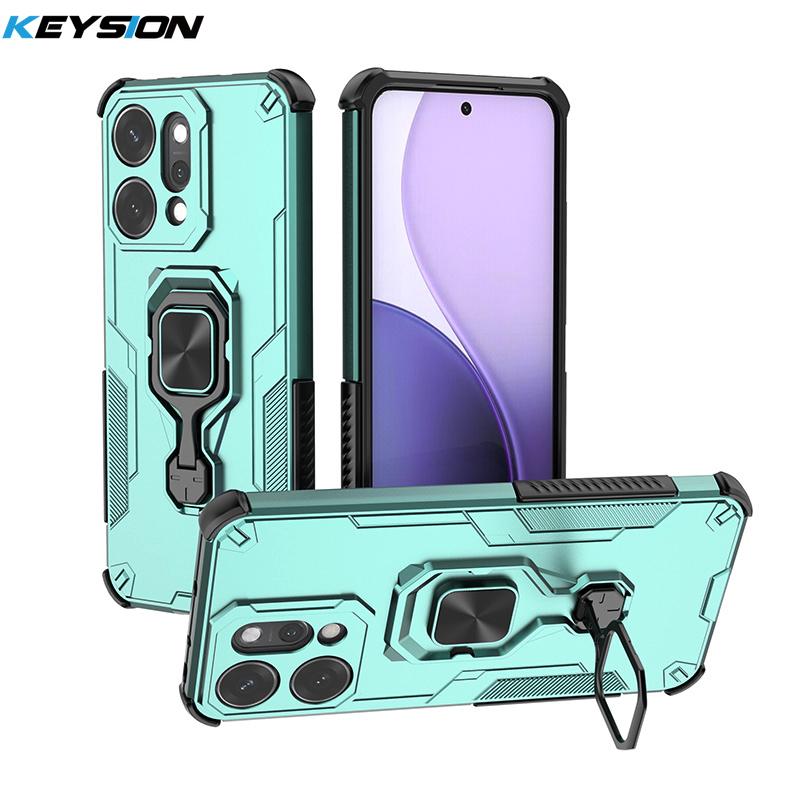 KEYSION Протиударний чохол-броня для OPPO Reno14 Pro 5G Силікон+ПК Вертикальна металева жива кільцева підставка Чохол для телефону для OPPO Reno 14 5G for Reno14 Pro 5G зелений
KEYSION Протиударний чохол-броня для OPPO Reno14 Pro 5G Силікон+ПК Вертикальна металева жива кільцева підставка Чохол для телефону для OPPO Reno 14 5G for Reno14 Pro 5G зелений
