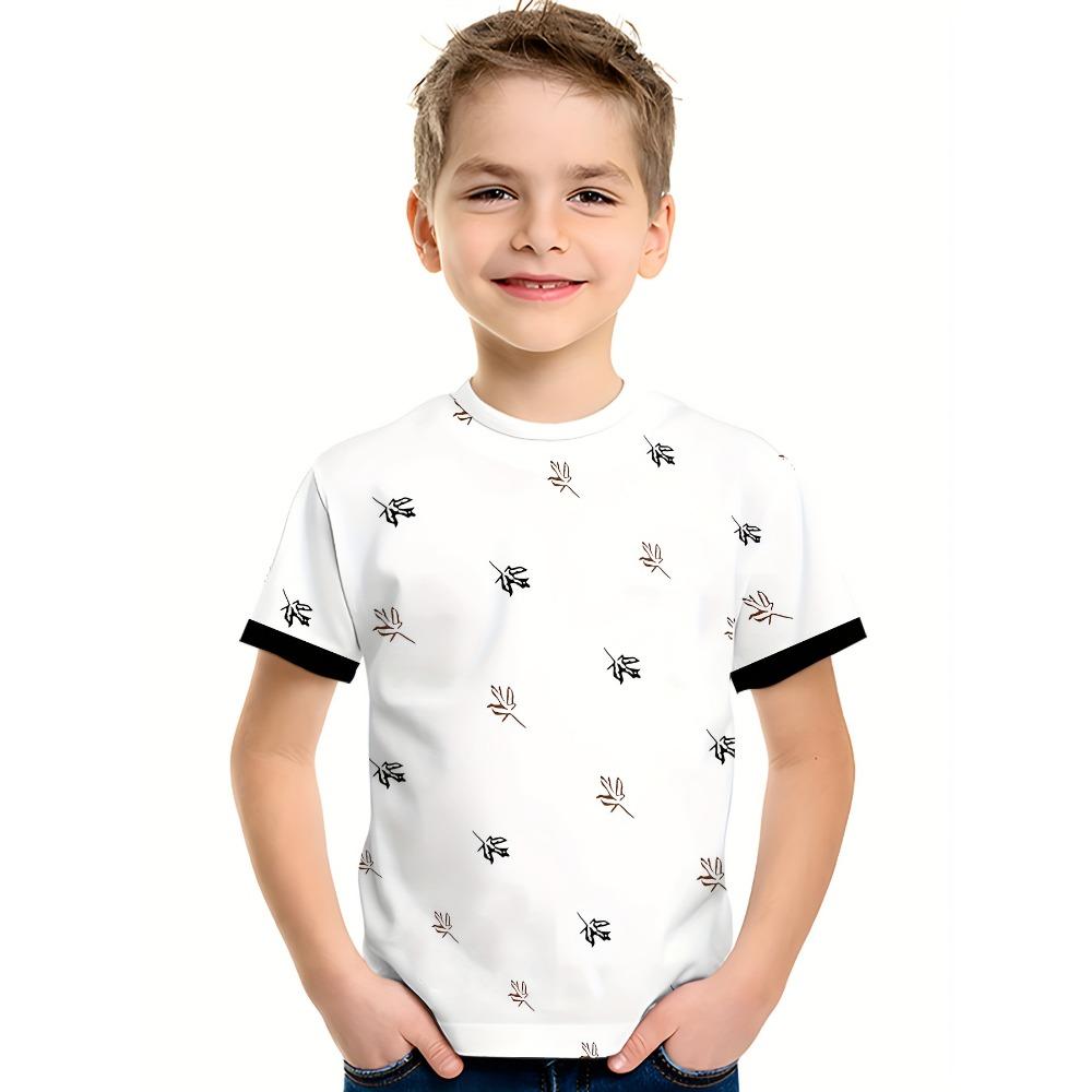 Men s summer leaf pattern 3D printed casual wear breathable polyester short sleeved T-shirt 140
Men s summer leaf pattern 3D printed casual wear breathable polyester short sleeved T-shirt 140