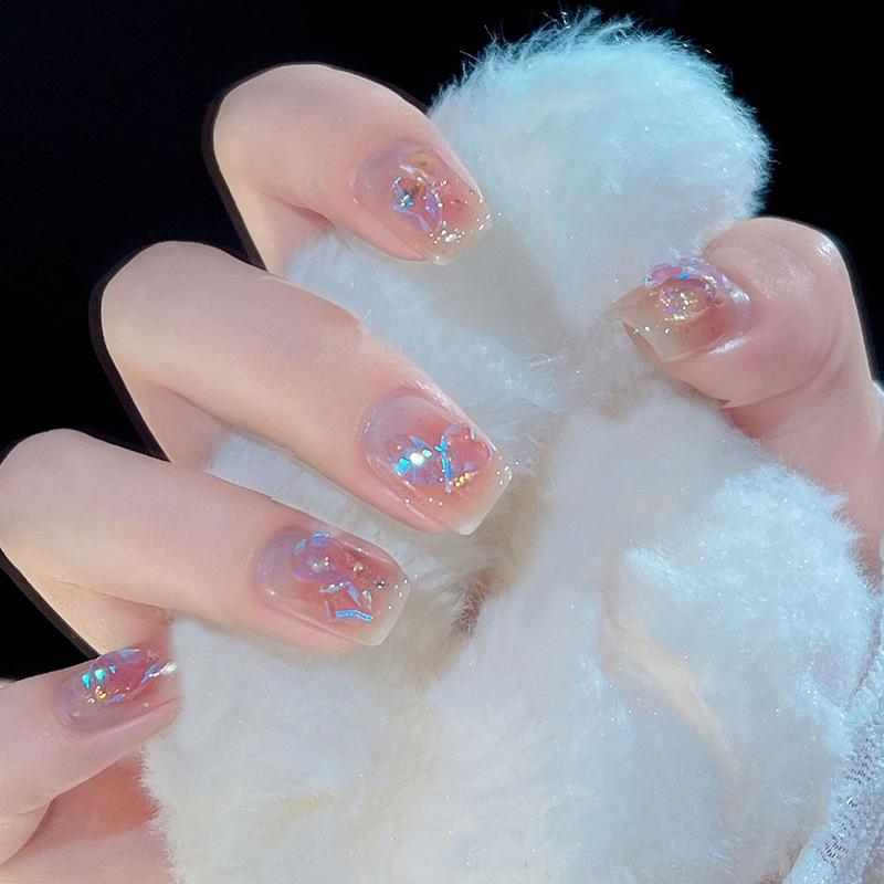 Douyin Blush Diamond Light Therapy Manicure Nail Patches - Short Wearable Fake Nails Handmade Nails XS - 10 pieces/bag
Douyin Blush Diamond Light Therapy Manicure Nail Patches - Short Wearable Fake Nails Handmade Nails XS - 10 pieces/bag
