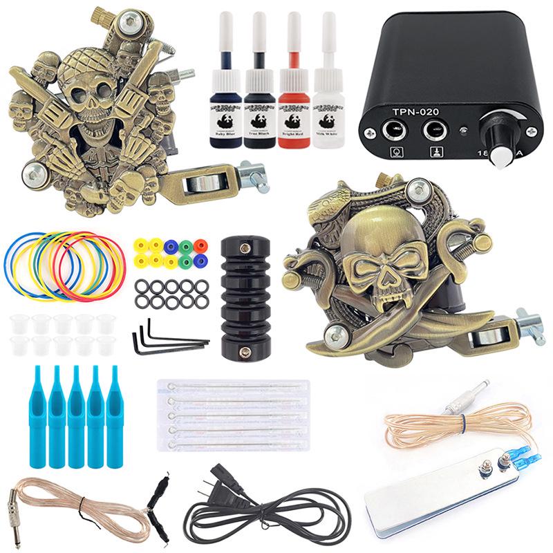 Призрачная голова Четырехцветная Двойная машинка Профессиональный набор инструментов для татуировки
Призрачная голова Четырехцветная Двойная машинка Профессиональный набор инструментов для татуировки