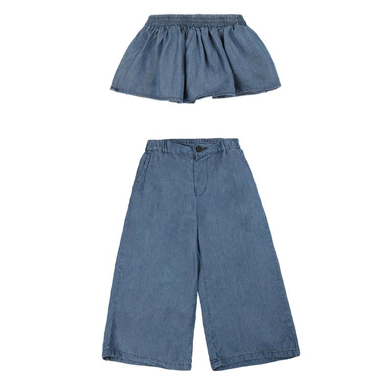 Летний комплект из 2 предметов для девочек, джинсовый топ без рукавов с запахом + широкие штаны, детская одежда для девочек, повседневный крутой наряд, костюм 13
Летний комплект из 2 предметов для девочек, джинсовый топ без рукавов с запахом + широкие штаны, детская одежда для девочек, повседневный крутой наряд, костюм 13