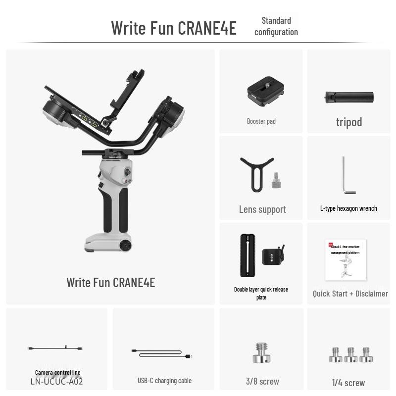 Zhiyun Crane 4E Handheld Gimbal: Three-Axis Stabilizer for Professional Anti-Shake Shooting
Zhiyun Crane 4E Handheld Gimbal: Three-Axis Stabilizer for Professional Anti-Shake Shooting
