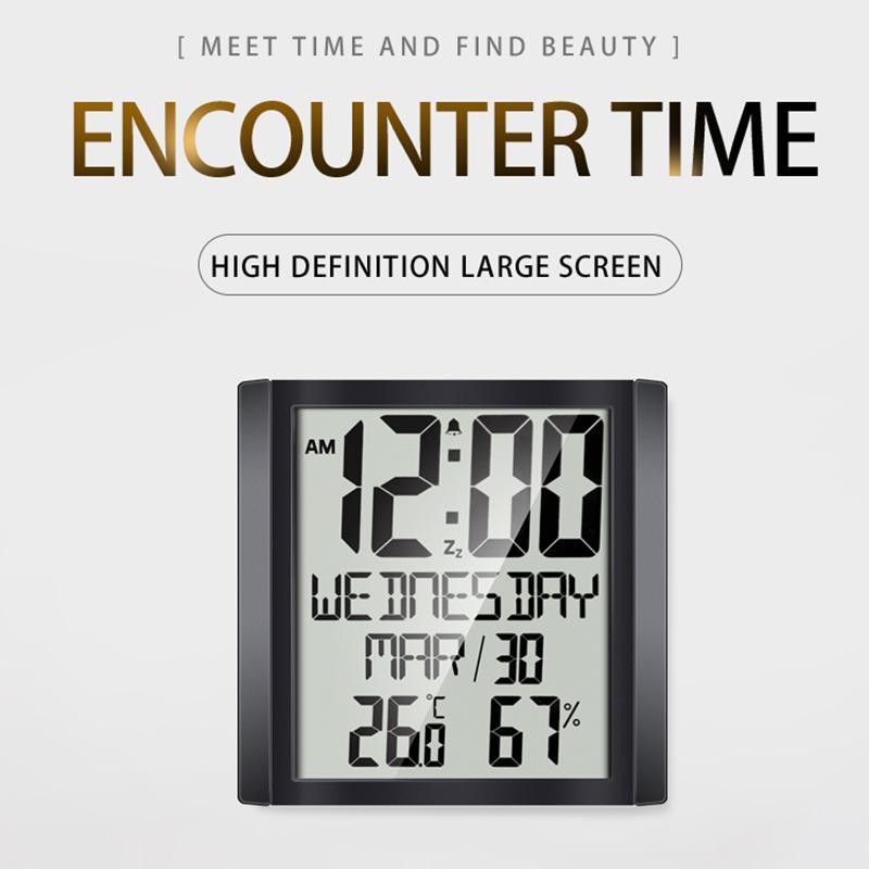 TS-8608 Multifunctional Electronic Wall Clock Home Temperature Humidity Meter Digital Wall Clock Type A
TS-8608 Multifunctional Electronic Wall Clock Home Temperature Humidity Meter Digital Wall Clock Type A