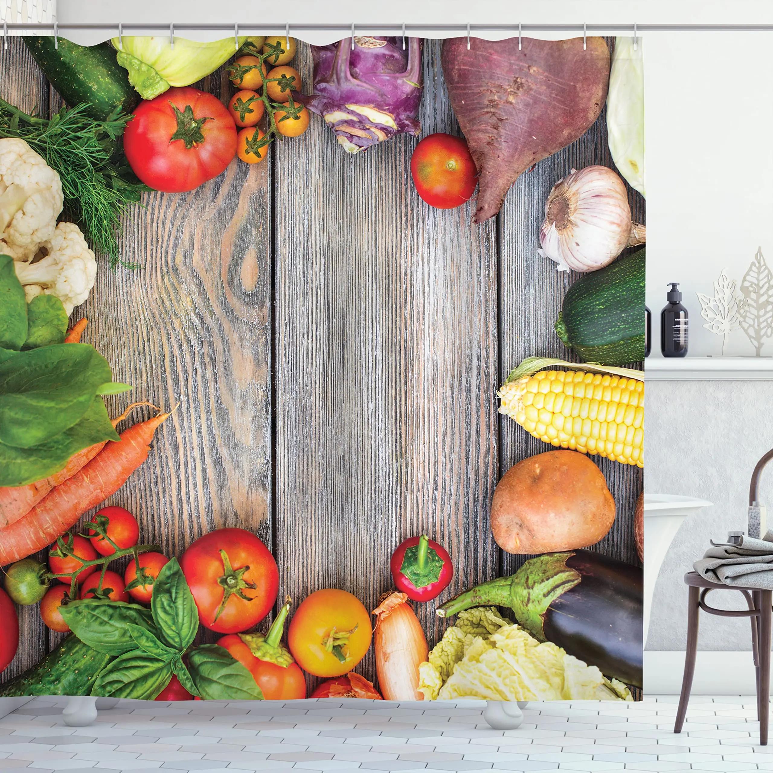 Black and White Shower Curtain,Kitchen Fruits and Vegetables Nature with Dots Chess Squares Art Design,Cloth Fabric Bathroom Set W90xH180cm(35x70in)
Black and White Shower Curtain,Kitchen Fruits and Vegetables Nature with Dots Chess Squares Art Design,Cloth Fabric Bathroom Set W90xH180cm(35x70in)