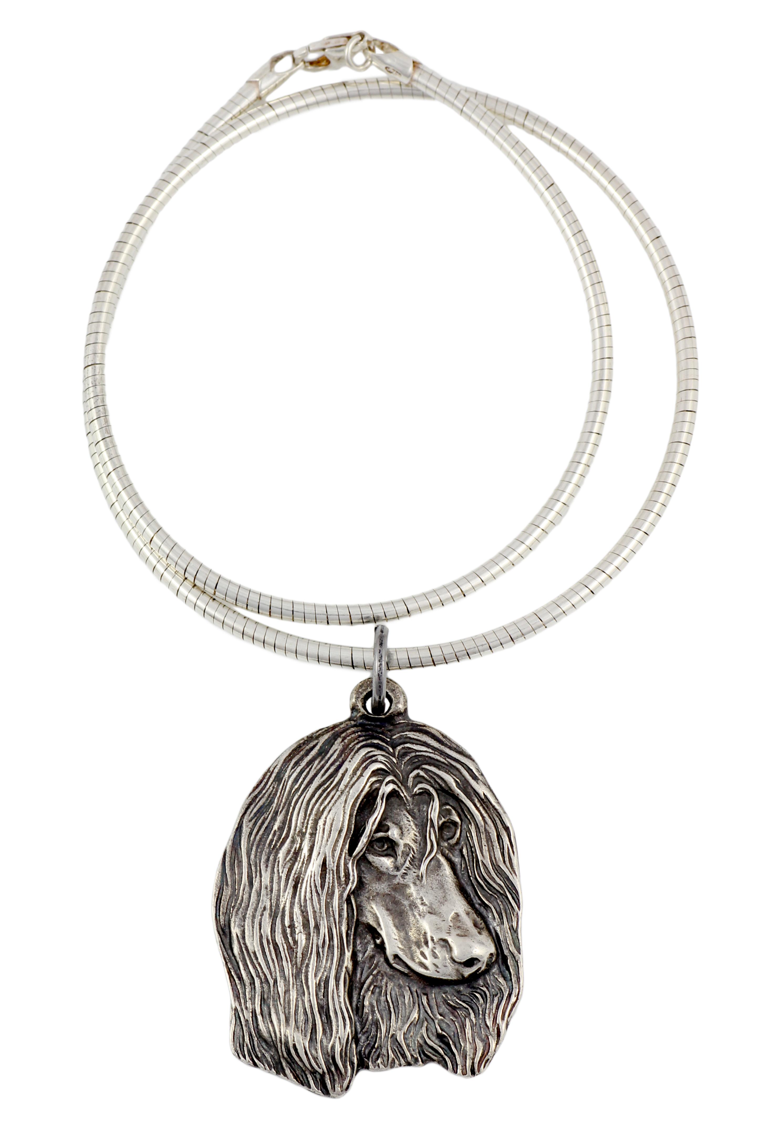 Afghan Hound, Tazi II - Dog necklace, unique jewellery for the dog fan, unique adder pendant by Art-Dog brand срібний
Afghan Hound, Tazi II - Dog necklace, unique jewellery for the dog fan, unique adder pendant by Art-Dog brand срібний