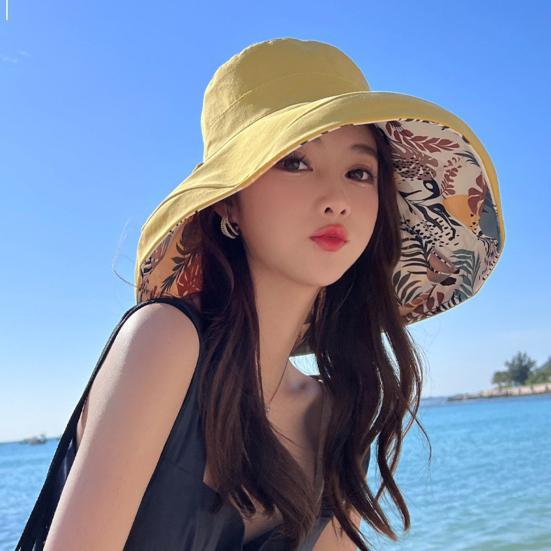 Summer Casual Women Sunscreen Bucket Hat Double Sided Wide Brim Folding Fisherman Sun Hat Fashion Accessories
Summer Casual Women Sunscreen Bucket Hat Double Sided Wide Brim Folding Fisherman Sun Hat Fashion Accessories