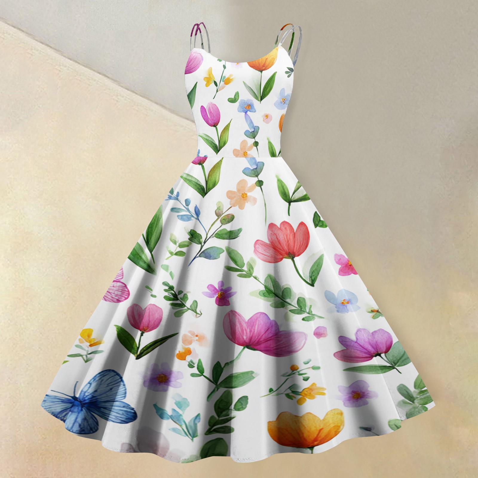 Women s fashionable casual floral print round neck sleeveless dress L жовтий
Women s fashionable casual floral print round neck sleeveless dress L жовтий
