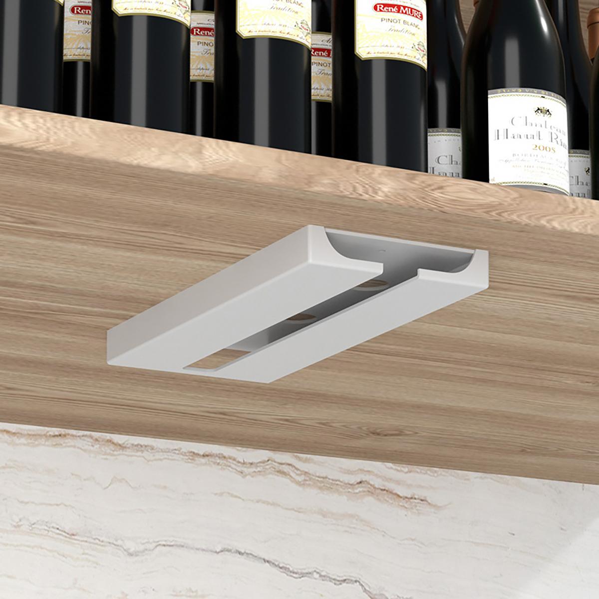 Under Cabinet Upside Down Wine Glass Holder - For Wine Glasses/Champagne Glasses, Minimalist Style Black and White Available
Under Cabinet Upside Down Wine Glass Holder - For Wine Glasses/Champagne Glasses, Minimalist Style Black and White Available