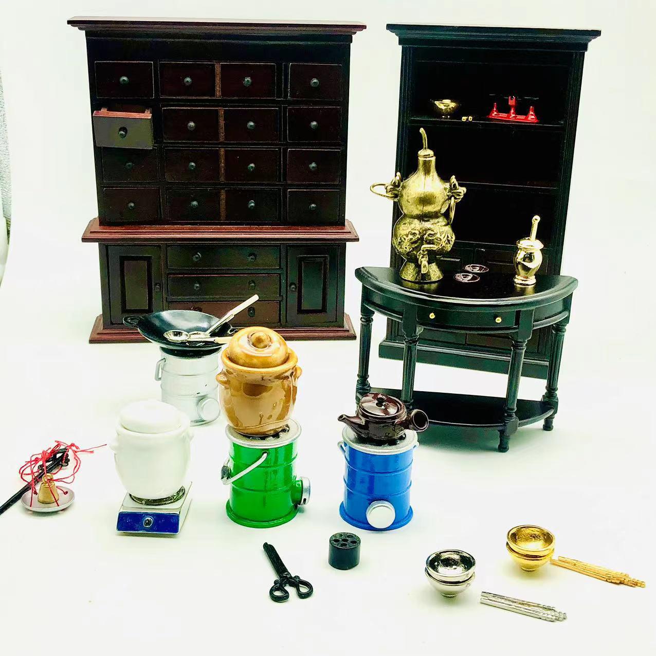 Dollhouse Miniature Pharmacy Set with Clay Food, Pot, Stove, Medicine Cabinet, Bowls & Chopsticks
Dollhouse Miniature Pharmacy Set with Clay Food, Pot, Stove, Medicine Cabinet, Bowls & Chopsticks