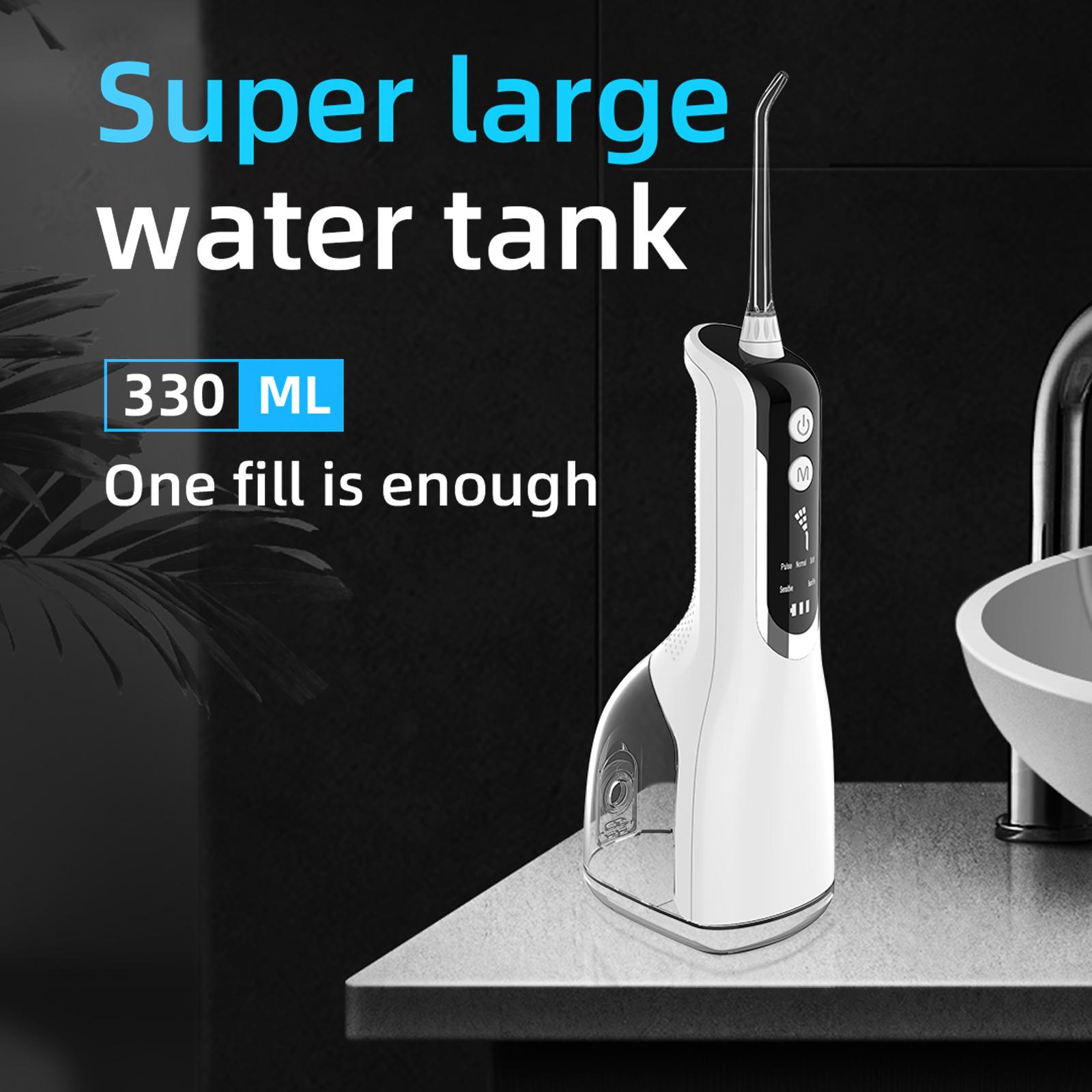 Portable Oral Irrigator USB Rechargeable Electric Water Flossing Device with 5 Cleaning Modes 4 Different Nozzles 330ML Water for T
Portable Oral Irrigator USB Rechargeable Electric Water Flossing Device with 5 Cleaning Modes 4 Different Nozzles 330ML Water for T