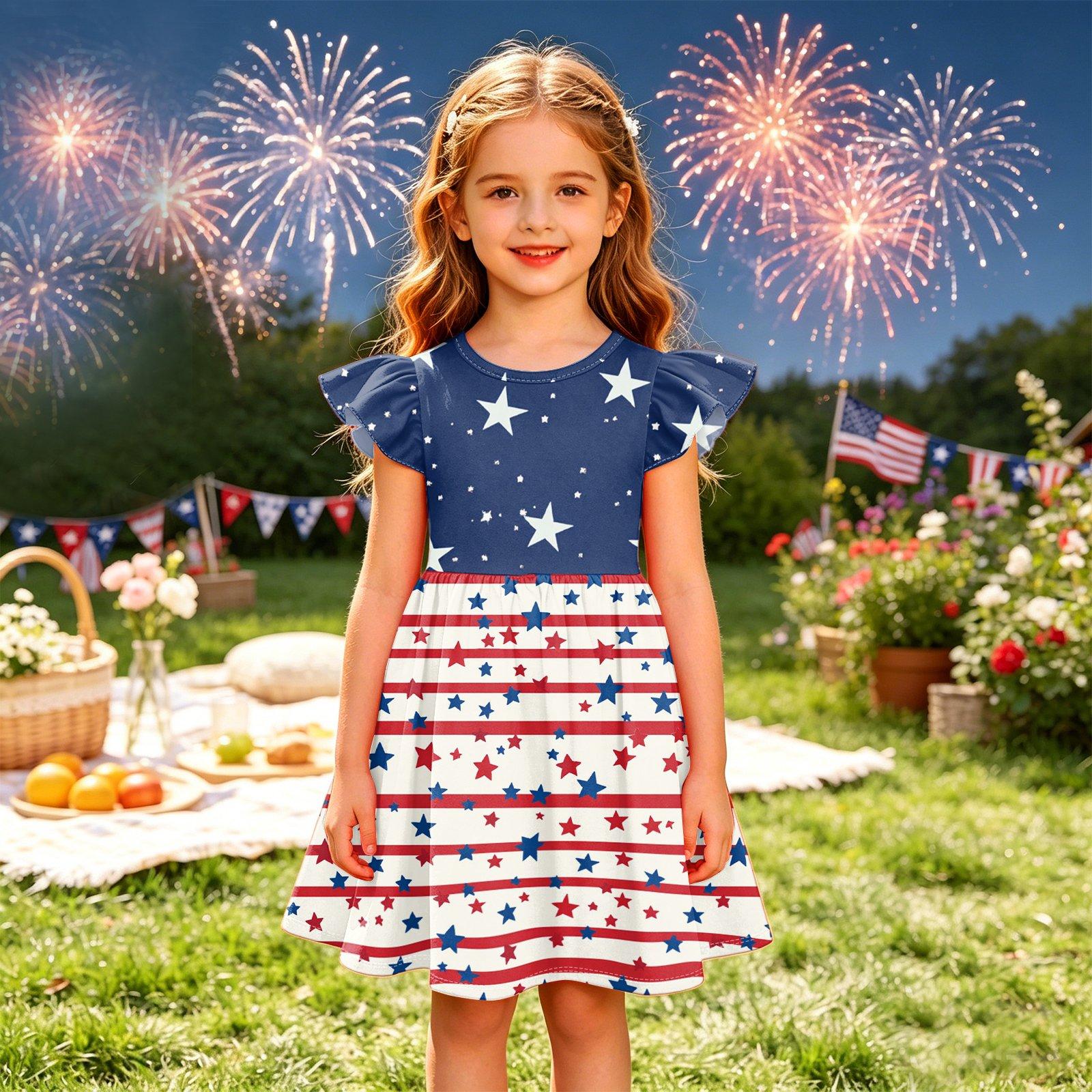 Girls Summer Princess Dress - A-Line T-Shirt Dress Independence Day 130 красный
Girls Summer Princess Dress - A-Line T-Shirt Dress Independence Day 130 красный