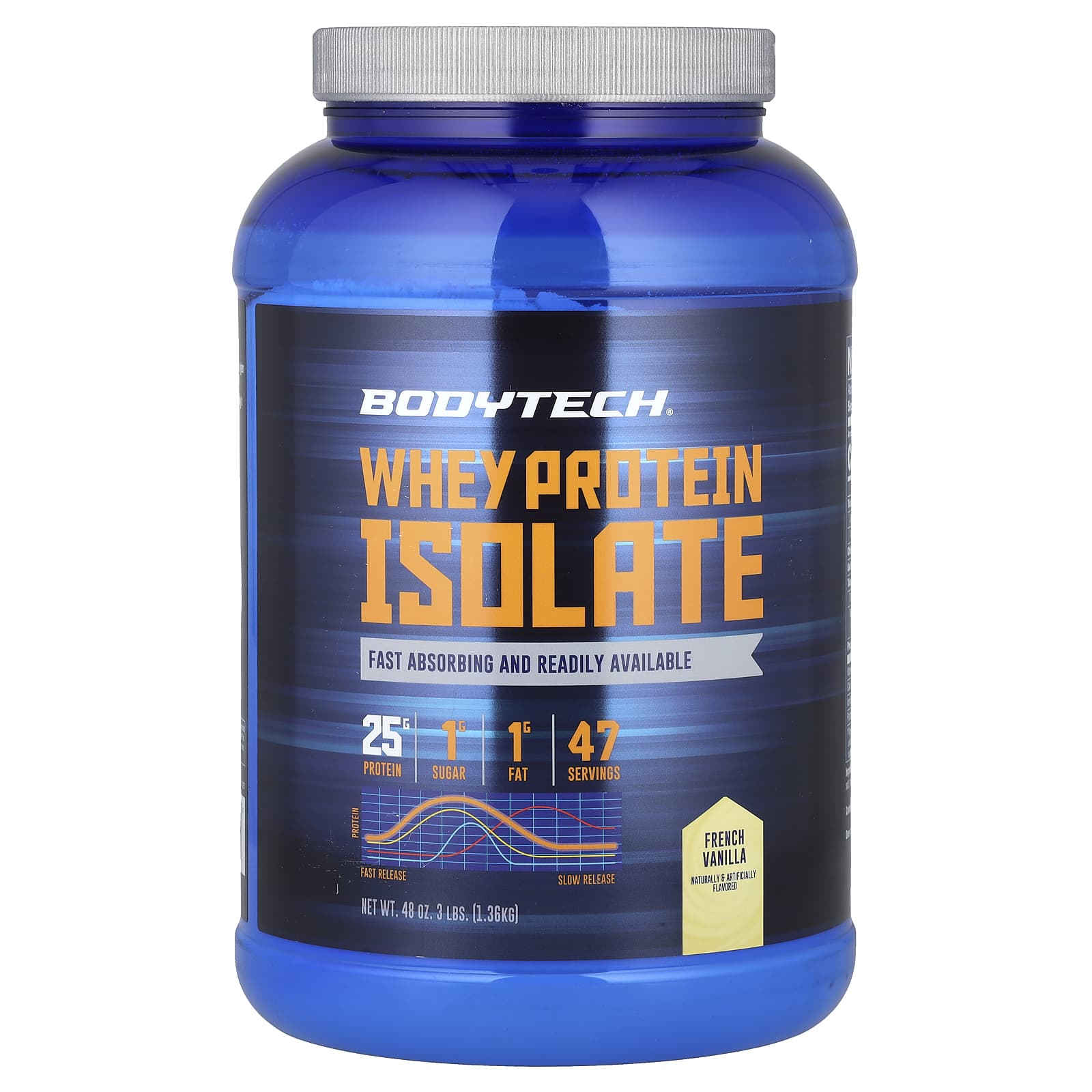 Whey Protein Isolate, French Vanilla, 1.36Kg(3Lbs)
Whey Protein Isolate, French Vanilla, 1.36Kg(3Lbs)