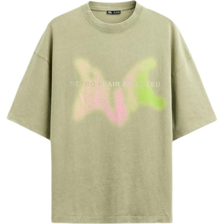 Zara Loose Wash Printed Round Neck Casual Short Sleeve T-Shirt Men Tops Green 6224488-519 L
Zara Loose Wash Printed Round Neck Casual Short Sleeve T-Shirt Men Tops Green 6224488-519 L