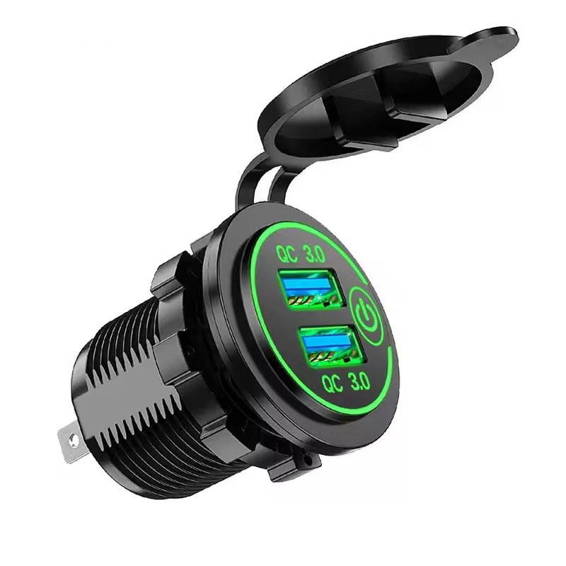 Quick Charge 3.0 Dual USB Car Charger Waterproof 12V/24V QC3.0 USB Fast Charger Socket Power Outlet with Touch Switch
Quick Charge 3.0 Dual USB Car Charger Waterproof 12V/24V QC3.0 USB Fast Charger Socket Power Outlet with Touch Switch