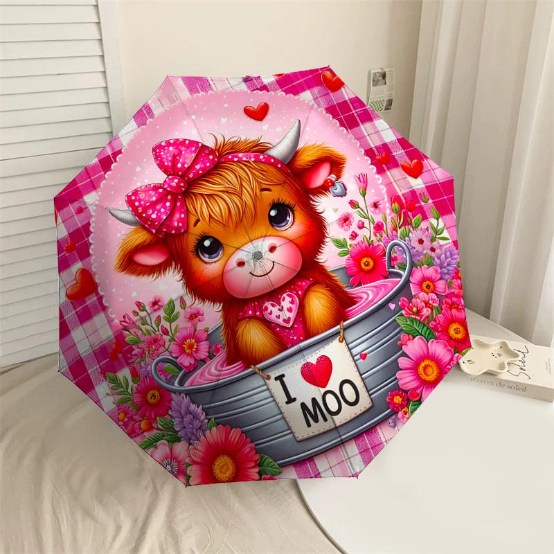 1pc cow, flowers Automatic Open/Close Umbrella with Windproof, 8-Rib Sturdy Canopy, Durable Ribs, Fashionable Design1142A
1pc cow, flowers Automatic Open/Close Umbrella with Windproof, 8-Rib Sturdy Canopy, Durable Ribs, Fashionable Design1142A