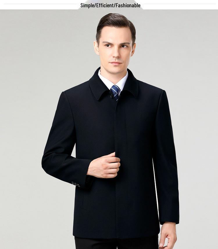 Мужское демисезонное пальто-тренч средней длины в стиле бизнес-кэжуал - Однотонная верхняя одежда 200
Мужское демисезонное пальто-тренч средней длины в стиле бизнес-кэжуал - Однотонная верхняя одежда 200