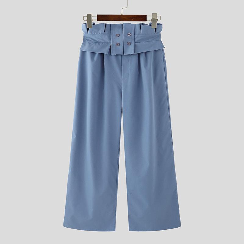 INCERUN Мужские брюки с высокой талией, оборками, молнией, однотонные, повседневные, длинные, карманы 5XL синий
INCERUN Мужские брюки с высокой талией, оборками, молнией, однотонные, повседневные, длинные, карманы 5XL синий