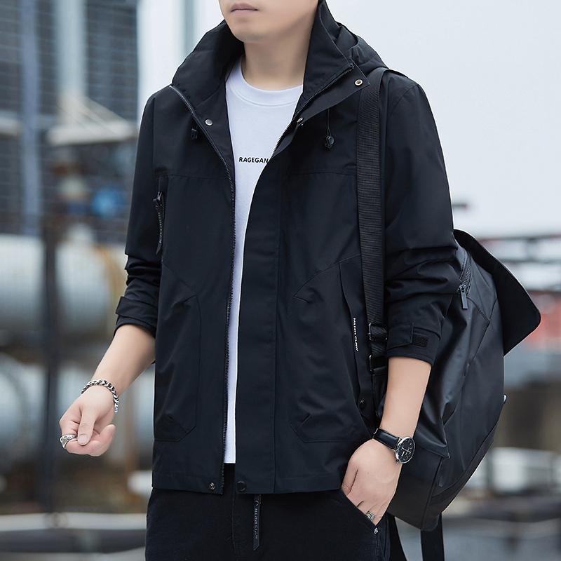 Men s Light Gray Hooded Outdoor Jacket, Waterproof Windproof Casual Coat with Zipper Pockets, Lightweight Streetwear for Daily Wear M
Men s Light Gray Hooded Outdoor Jacket, Waterproof Windproof Casual Coat with Zipper Pockets, Lightweight Streetwear for Daily Wear M