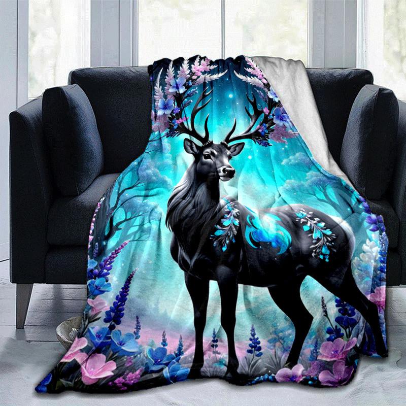 1pc Deer Printing Lightweight Flannel Blanket, Comfortable and Warm Blanket, for Camping Sofa Bed and Couch Office, Gift 100x150cm
1pc Deer Printing Lightweight Flannel Blanket, Comfortable and Warm Blanket, for Camping Sofa Bed and Couch Office, Gift 100x150cm