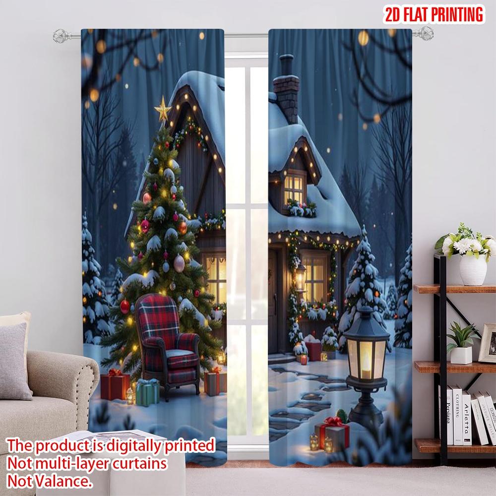 Flat Printing Merry Christmas Popular Curtains Snow Night Warm Scene Polyester Without Set Of 2 Made Machine Washable W100*H70(CM)-Rod Pocket&1PCS
Flat Printing Merry Christmas Popular Curtains Snow Night Warm Scene Polyester Without Set Of 2 Made Machine Washable W100*H70(CM)-Rod Pocket&1PCS