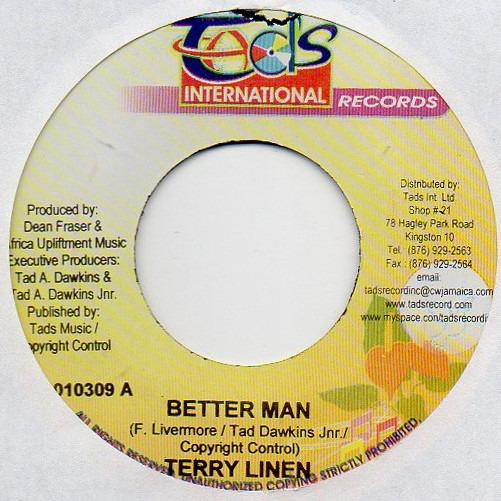 7inch Record TERRY LINEN - Better Man NONE Tad s Internati Jamaica Reggae, Ska & Dub Used
7inch Record TERRY LINEN - Better Man NONE Tad s Internati Jamaica Reggae, Ska & Dub Used