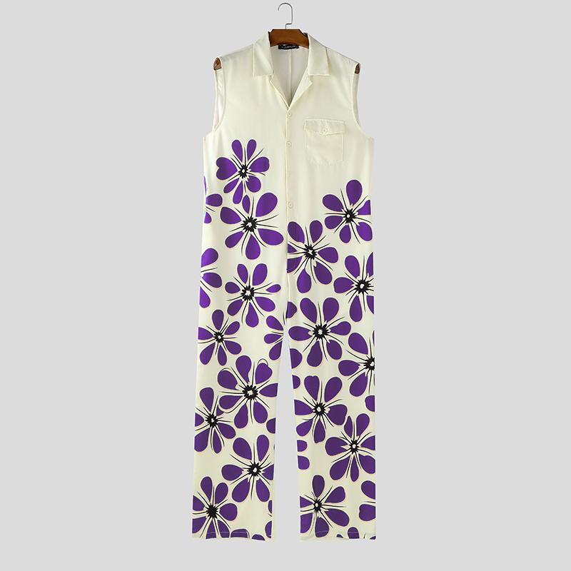 INCERUN Men Lapel Neck Floral Print Casual Button Up Long Rompers Jumpsuits 4XL фиолетовый
INCERUN Men Lapel Neck Floral Print Casual Button Up Long Rompers Jumpsuits 4XL фиолетовый