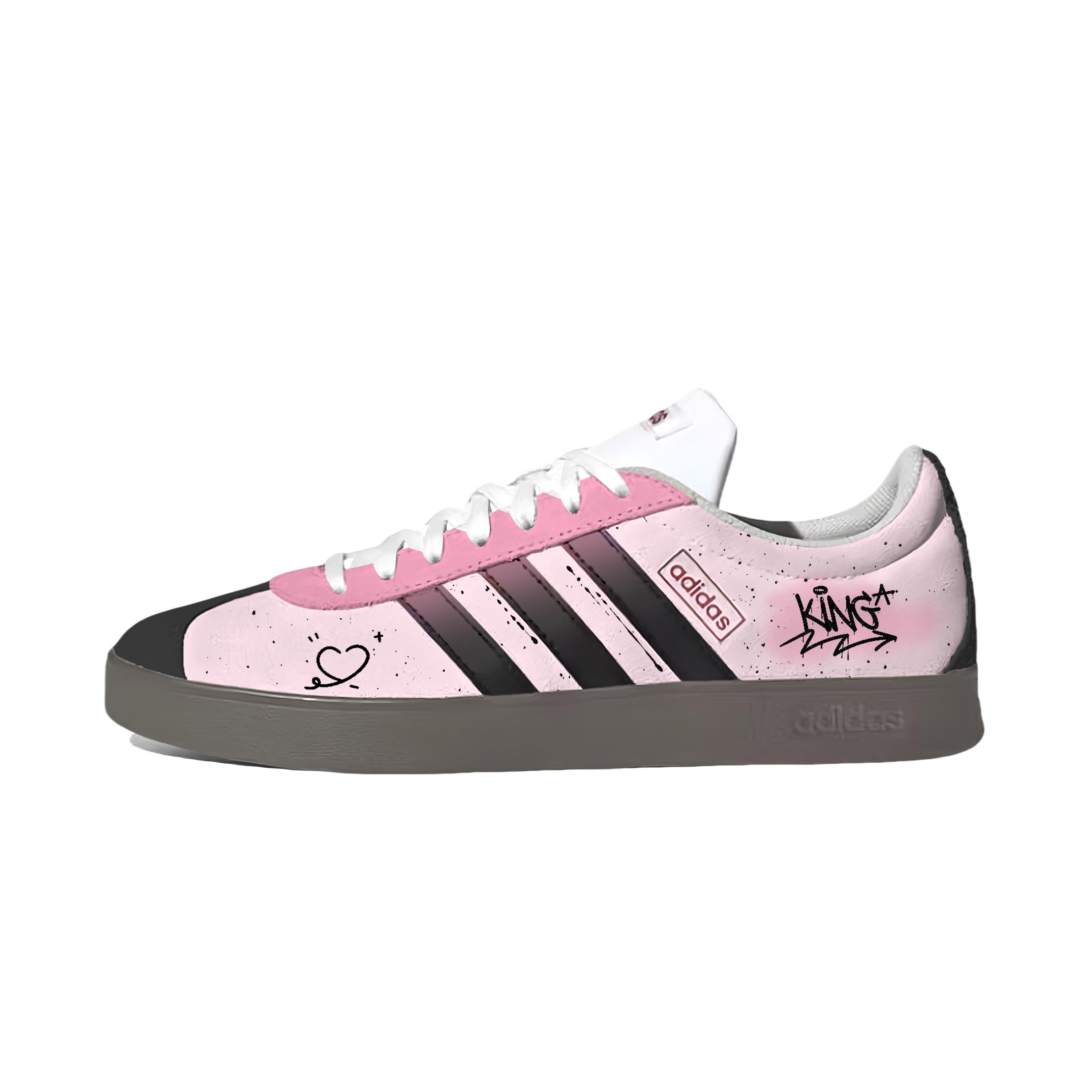 Adidas VL COURT 2.0 Starry Heart Pink Slip Resistant Abrasion Resistant Low top Skateboard Shoes Unisex Black, Pink HQ1802(Team2136-) 43⅓
Adidas VL COURT 2.0 Starry Heart Pink Slip Resistant Abrasion Resistant Low top Skateboard Shoes Unisex Black, Pink HQ1802(Team2136-) 43⅓